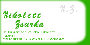 nikolett zsurka business card
